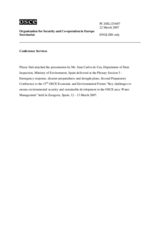 Presentation by Mr. Juan Carlos de Cea, Department of Dam Inspection, Ministry of Environment, Spain