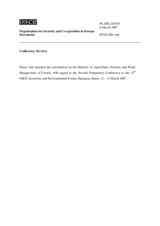 Presentation by the Ministry of Agriculture, Forestry and Water Management of Croatia