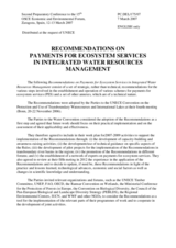 UNECE Recommendations on Payments for Ecosystem Services in Integrated Water Resources Management