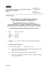 Journal of the 15th Meeting of the Economic and Environmental Forum, Part I (it)