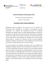 Closing statement by the European Union