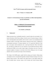 Presentation by Friedrich von Bismarck, CEO of the Government Programme for the Rehabilitation of East German Lignite Mines