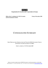 Consolidated summary of the first preparatory seminar for the 12th OSCE Economic Forum