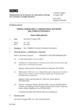 Journal of the 3rd Day of the Thirteenth Meeting of the Economic Forum (it)