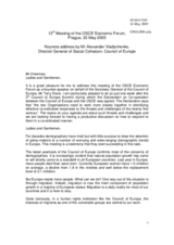 Keynote address by Mr. Alexander Vladychenko, Director General of Social Cohesion, Council of Europe