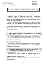 The Recent Actions Japan has taken to combat TIP