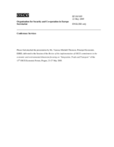 Presentation by Ms. Vanessa Mitchell-Thomson, Principal Economist, EBRD, "Transition indicators: some findings on trade and infrastructure"