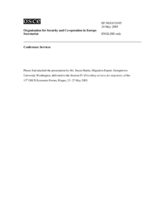 Presentation by Ms. Susan Martin, Migration Expert, Georgetown University Washington, "Migrant Services in Receiving Countries"