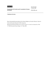 Presentation by Mr. Roman Mogilevsky, Executive Director, Center for Social and Economic Research (CASE), Kyrgyzstan, "Building of Human and Institutional Capacities to Meet Market and Economic Development Demands"