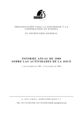 OSCE Annual Report 2000 (es)