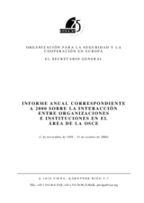 2000 - Report on Interaction Between Organizations and Institutions in the OSCE Area (es)