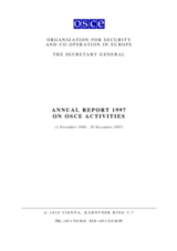 OSCE Annual Report 1997