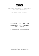 OSCE Annual Report 1997 (es)