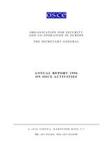 OSCE Annual Report 1996