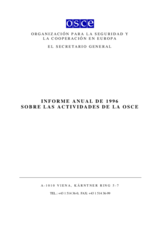 OSCE Annual Report 1996 (es)