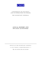 CSCE Annual Report 1993