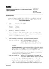 Diario de la 1011ª Sesión extraordinaria del Consejo Permanente 