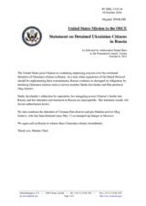 Statement by the Delegation of the United States of America on the detention of Ukrainian citizens in the Russian Federation