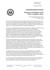 Statement by the Delegation of the United States of America in response to the presentations by the Chairperson of the Security Committee; the Chairperson of the Economic and Environmental Committee; and the Chairperson of the Human Dimension Committee