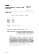 Journal de la 1018ème séance plénière du Conseil