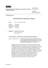 Diario de la 1018ª Sesión plenaria del Consejo Permanente 