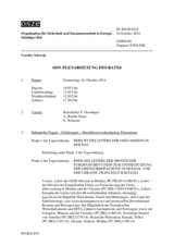 Journal der 1019. Plenarsitzung des Ständigen Rates 