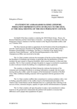Statement by the Delegation of France, also on behalf of the Russian Federation and the United States of America, on the Paris Summit on Nagorno-Karabakh, held on 27 October 2014