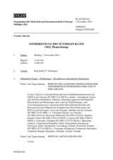 Journal der 1022. Sondersitzung des Ständigen Rates