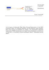 Remarks by Ambassador Omur Orhun, CiO Representative on Combating Intolerance and Discrimination against Muslims, at the International Colloquium on "Incitement to Racial and Religious Hatred - Islamophobia and the Media"