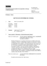 Journal de la 1025ème séance plénière du Conseil