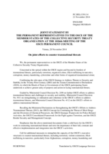 Statement by the Delegation of the Russian Federation, also on behalf of Armenia, Belarus, Kazakhstan, Kyrgyzstan and Tajikistan, on the joint CSTO efforts to counter transnational threats 