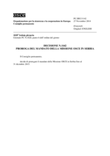 Decisione N.1142 del Consiglio permanente
