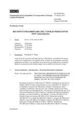 Diario de la 1033ª Sesión extraordinaria del Consejo Permanente 