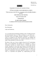 Statement by Dr. Halil Yurdakul Yiğitgüden, Co-ordinator 