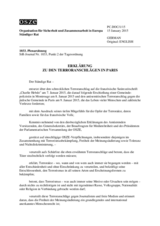 Erklärung zu den Terroranschlägen in Paris