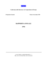 CSCE Annual Report 1994 (it)