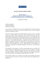 Opening Speech by Lamberto Zannier, OSCE Secretary General