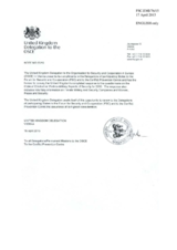 Response by the Delegation of the United Kingdom to the Questionnaire on the Code of Conduct on Politico-Military Aspects of Security