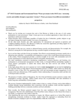 Statement by Amb. Peter Burkhard, Head 