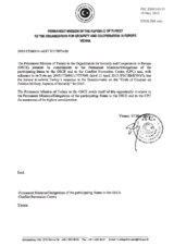 Response by the Delegation of Turkey to the Questionnaire on the Code of Conduct on Politico-Military Aspects of Security 