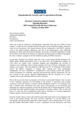 Opening Remarks by Amb. Lamberto Zannier