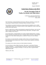 Statement by the Delegation of the United States of America on the abduction and illegal detention of Ukrainian citizens by the Russian Federation