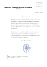 Response by the Delegation of Denmark to the Questionnaire on the Code of Conduct on Politico-Military Aspects of Security