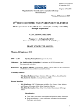 Draft Annotated Agenda