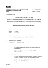 Journal of the Concluding Meeting of the 23rd Economic and Environmental Forum