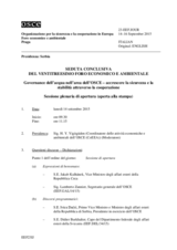 Journal of the Concluding Meeting of the 23rd Economic and Environmental Forum