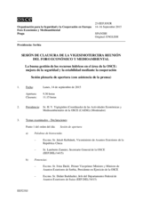 Journal of the Concluding Meeting of the 23rd Economic and Environmental Forum