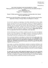 Statement by Ausra Semaskiene, Ambassador-at-Large, Economic Security Policy Department, Ministry of Foreign Affairs