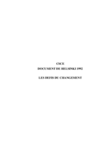 Les Defis du Changement
