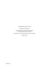 Final Document of the Second Meeting of the CSCE Council of Ministers, Prague, 30-31 January 1992